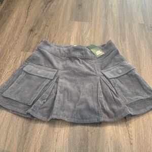 New Target WildFable Corduroy Cargo Pleated Mini Skirt Size Small